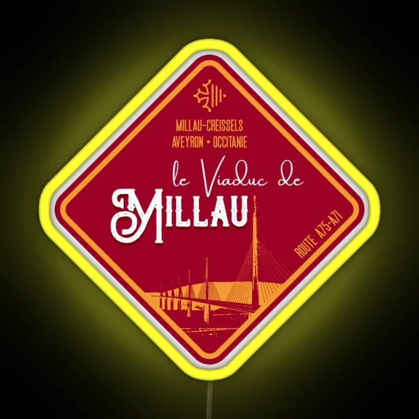 Millau Viaduct France Led Led RGB Neon Sign