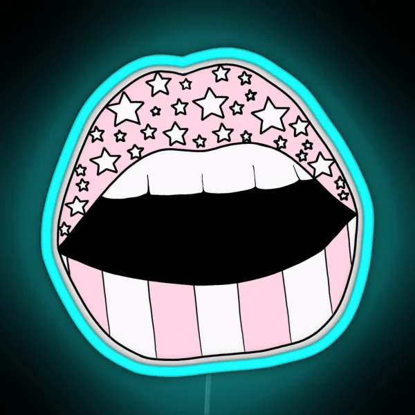 Millennial Pink Lips Led RGB Neon Sign