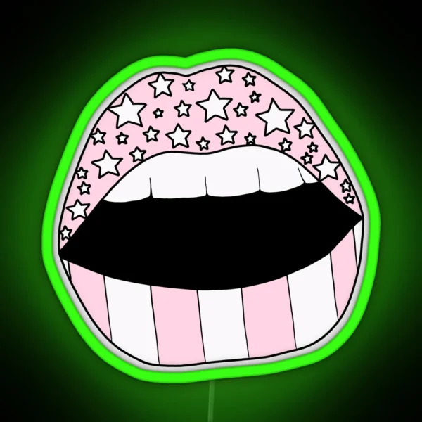 Millennial Pink Lips Led RGB Neon Sign