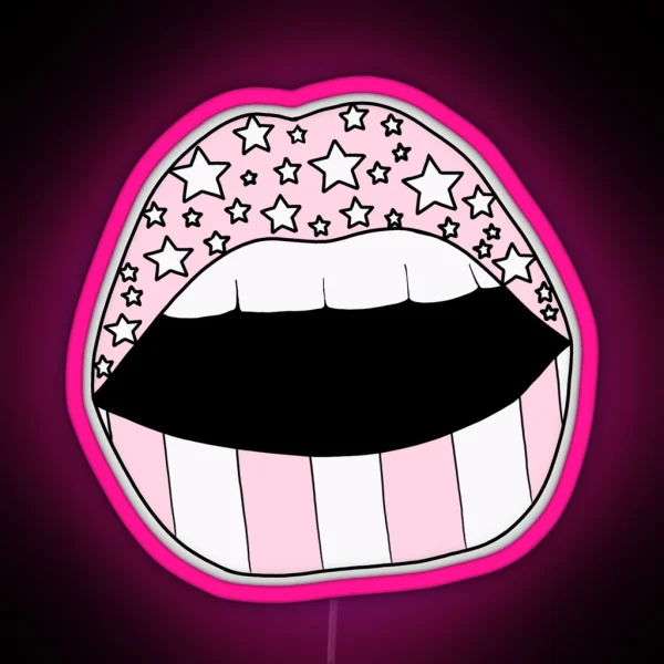 Millennial Pink Lips Led RGB Neon Sign