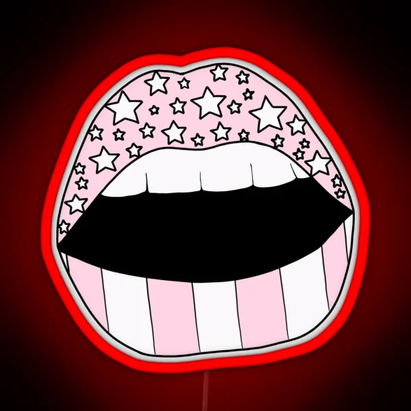 Millennial Pink Lips Led RGB Neon Sign