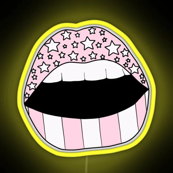 Millennial Pink Lips Led RGB Neon Sign