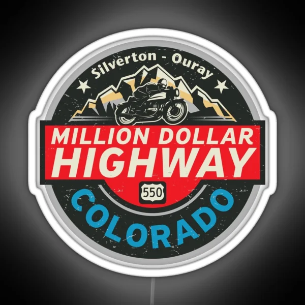 Million Dollar Highway Colorado RGB Neon Sign