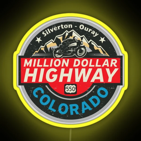 Million Dollar Highway Colorado RGB Neon Sign