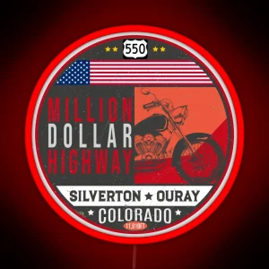 Million Dollar Highway Colorado Route 550 Motorcycle Led Led 01 RGB Neon Sign