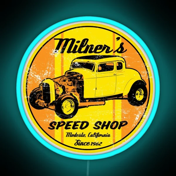 Milner S Speed Shop RGB Neon Sign