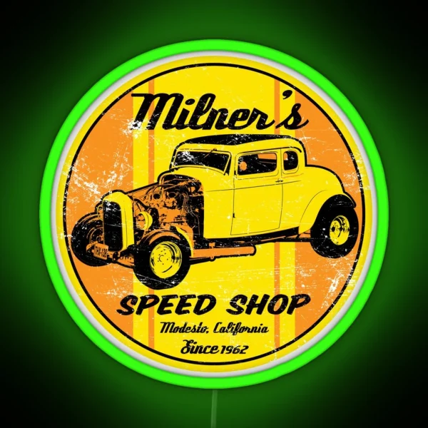 Milner S Speed Shop RGB Neon Sign
