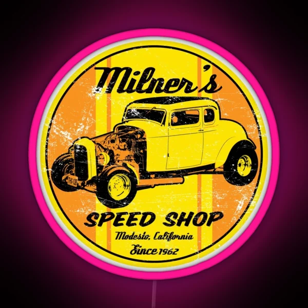 Milner S Speed Shop RGB Neon Sign