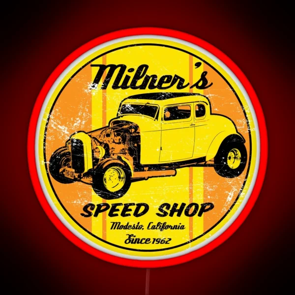 Milner S Speed Shop RGB Neon Sign