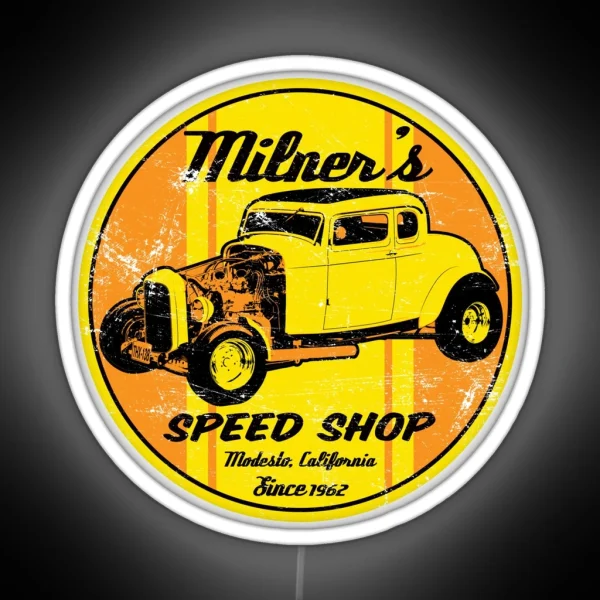 Milner S Speed Shop RGB Neon Sign