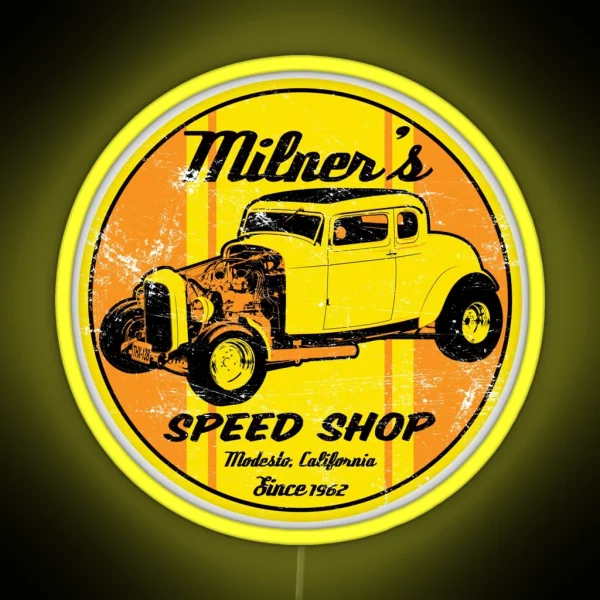 Milner S Speed Shop RGB Neon Sign