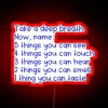 mindfulness grounding techniques rgb neon sign.