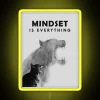 mindset is everything neon sign rgb yellow