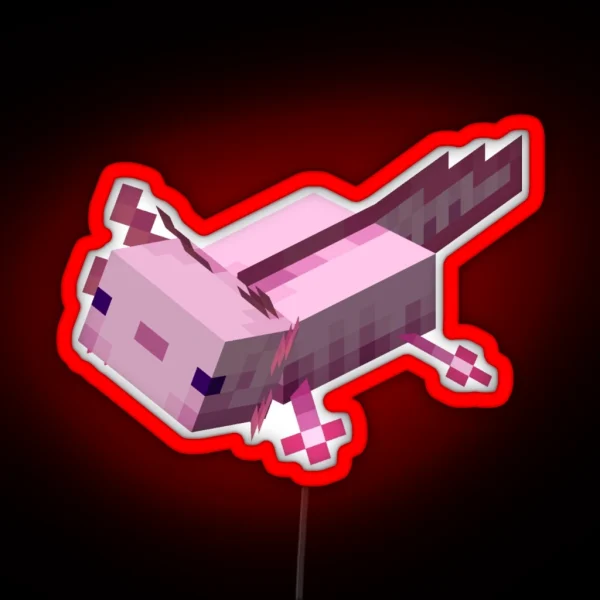 Minecraft Axolotl RGB Neon Sign