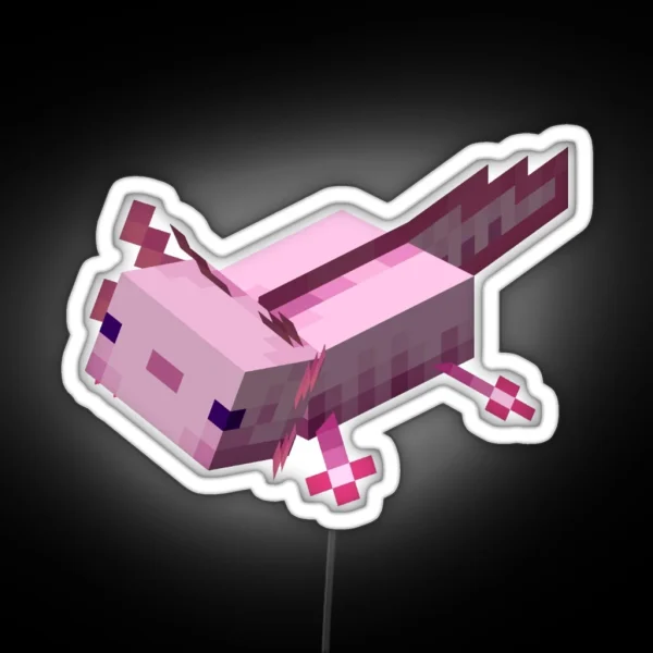 Minecraft Axolotl RGB Neon Sign