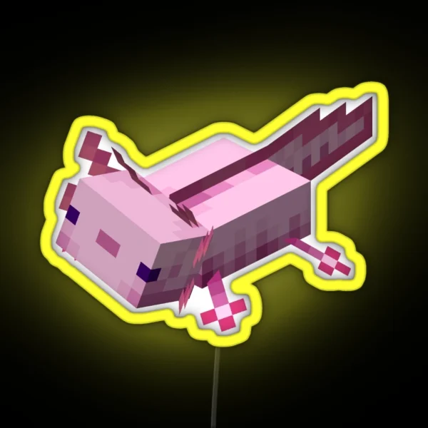 Minecraft Axolotl RGB Neon Sign