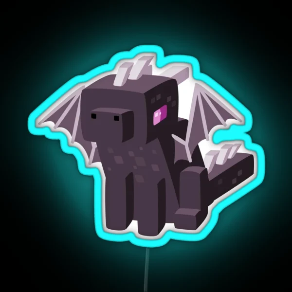 Minecraft Baby Ender Dragon RGB Neon Sign