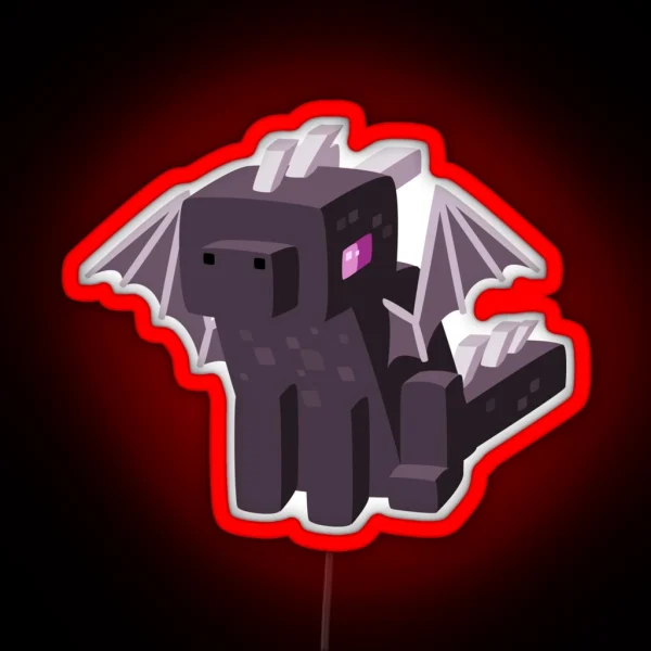 Minecraft Baby Ender Dragon RGB Neon Sign