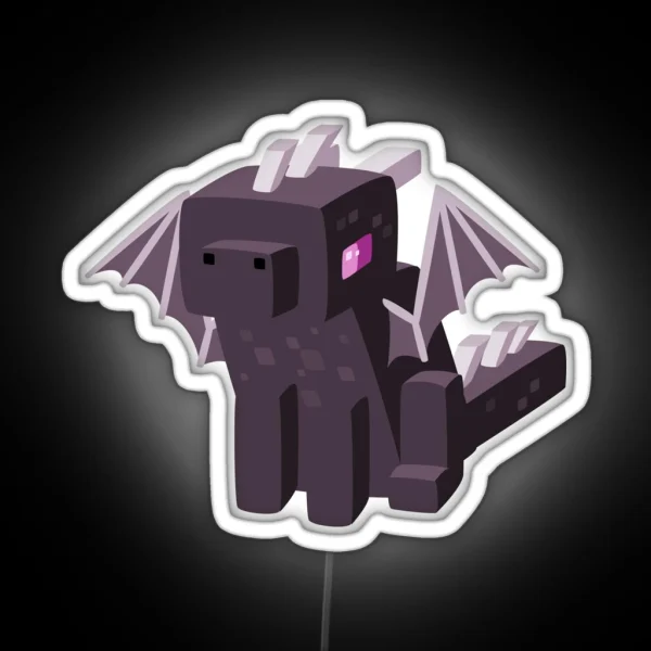 Minecraft Baby Ender Dragon RGB Neon Sign