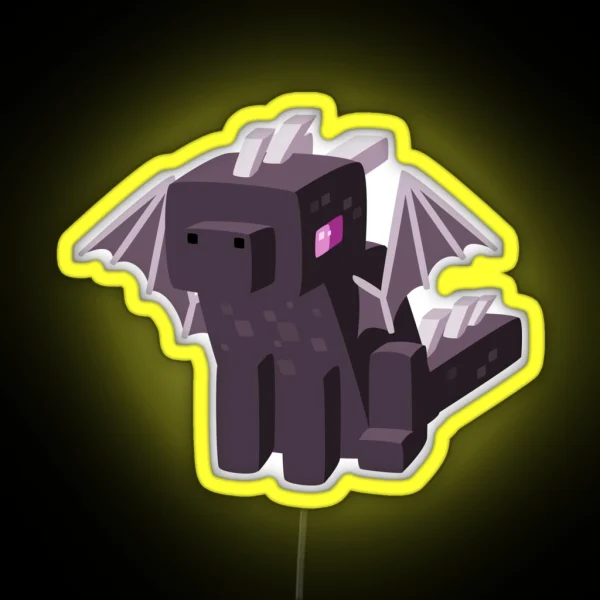 Minecraft Baby Ender Dragon RGB Neon Sign