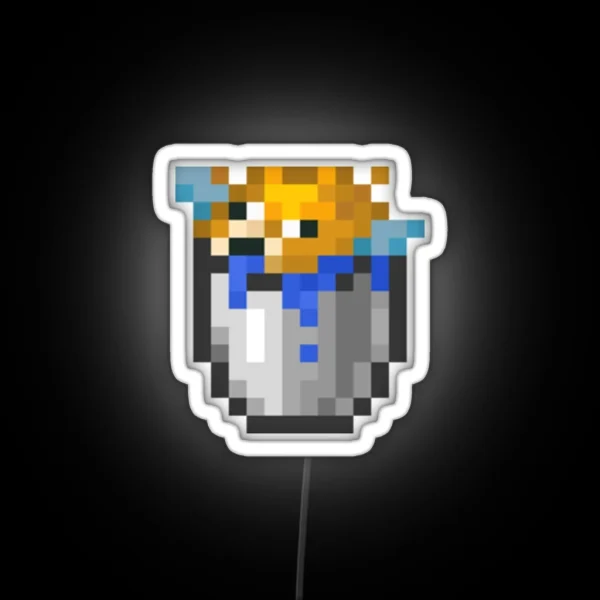 Minecraft Bucket Of Pufferfish RGB Neon Sign