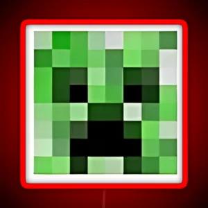 Minecraft Creeper Head RGB Neon Sign