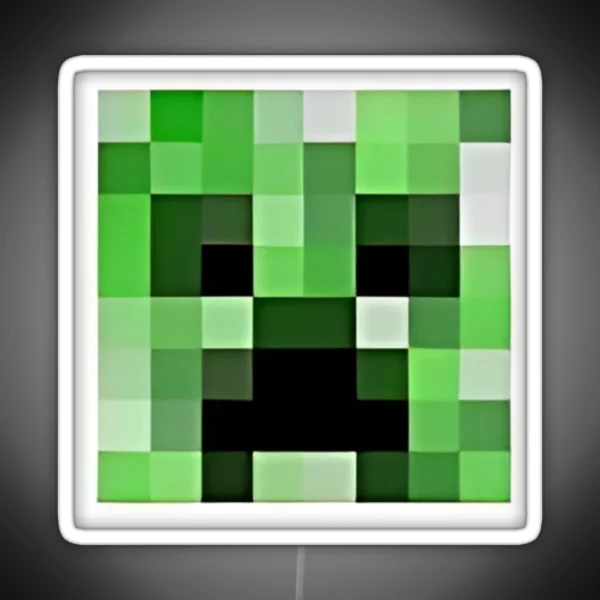Minecraft Creeper Head RGB Neon Sign
