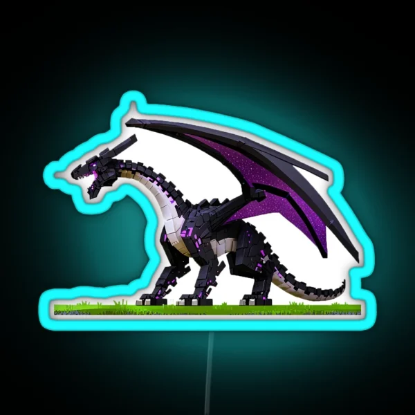 Minecraft Ender Dragon RGB Neon Sign