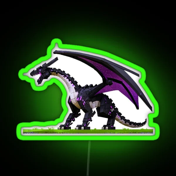 Minecraft Ender Dragon RGB Neon Sign