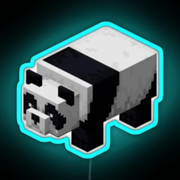 Minecraft Panda RGB Neon Sign