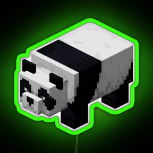 Minecraft Panda RGB Neon Sign