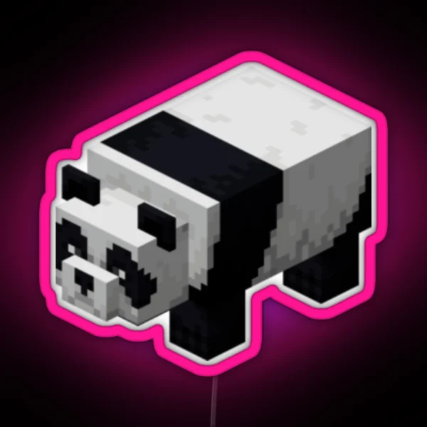 Minecraft Panda RGB Neon Sign