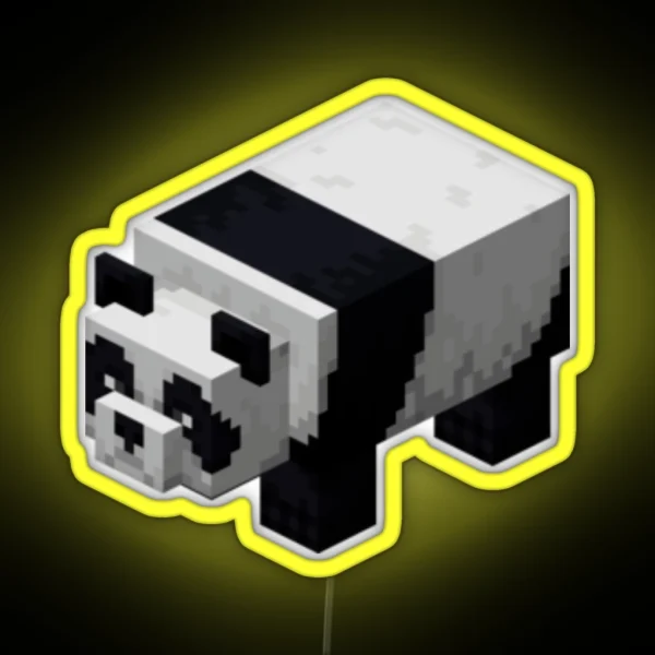 Minecraft Panda RGB Neon Sign