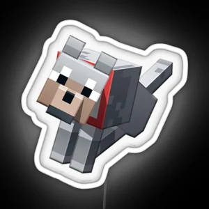 Minecraft Pet Dog RGB Neon Sign