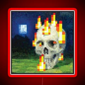 Minecraft Skull Painting Led RGB Neon Sign