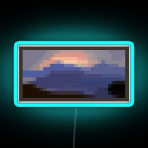 Minecraft Sunset Painting RGB Neon Sign