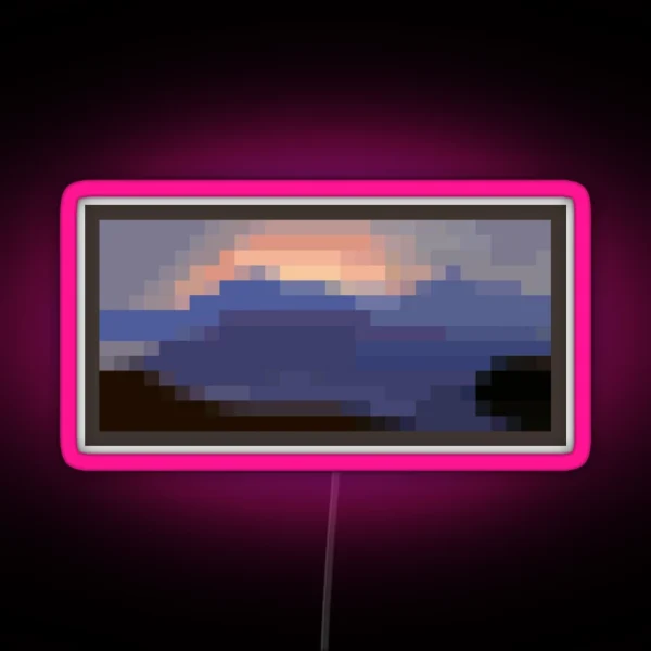 Minecraft Sunset Painting RGB Neon Sign