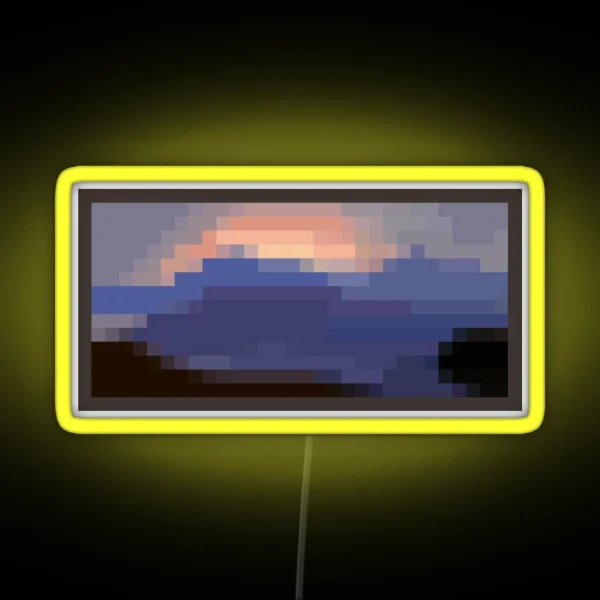 Minecraft Sunset Painting RGB Neon Sign