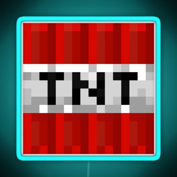 Minecraft Tnt Block RGB Neon Sign