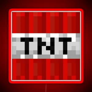 Minecraft Tnt Block RGB Neon Sign