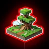 Minecraft Tree House RGB Neon Sign (Red)