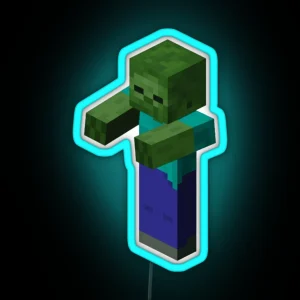 Minecraft Zombie RGB Neon Sign