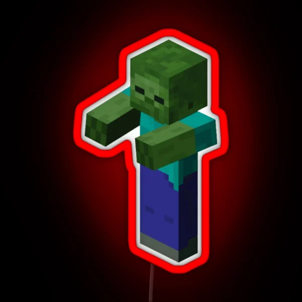 Minecraft Zombie RGB Neon Sign