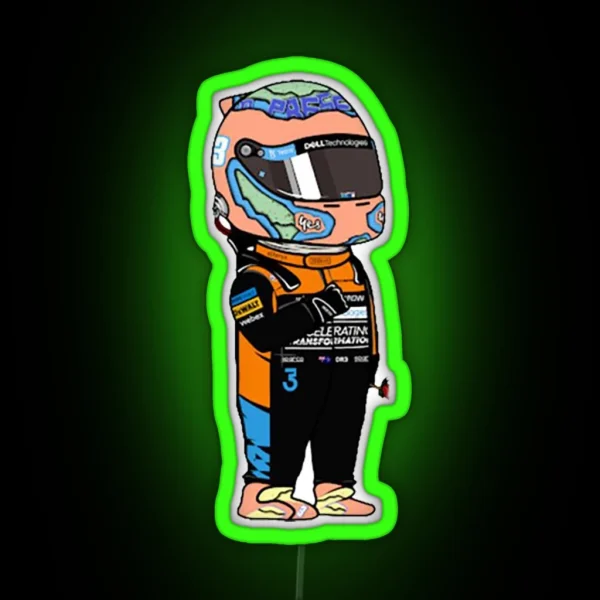 Mini Daniel Ricciardo Mclaren F1 2022 RGB Neon Sign
