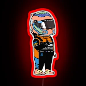 Mini Daniel Ricciardo Mclaren F1 2022 RGB Neon Sign