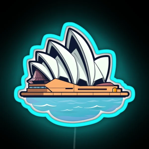 Mini Sydney Opera House 2 RGB Neon Sign