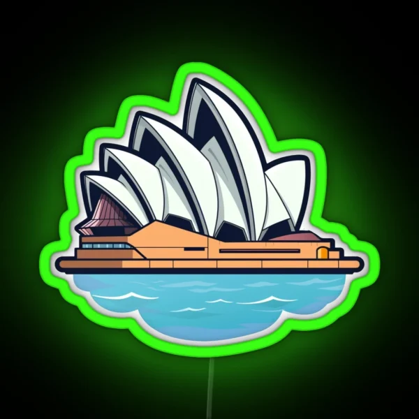 Mini Sydney Opera House 2 RGB Neon Sign