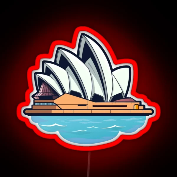 Mini Sydney Opera House 2 RGB Neon Sign