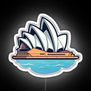 Mini Sydney Opera House 2 RGB Neon Sign