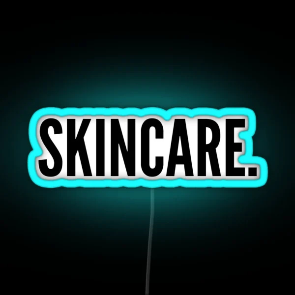 Minimal Skin Care Logo RGB Neon Sign